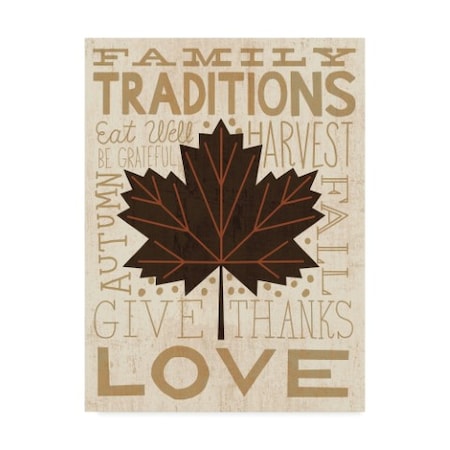 Trademark Fine Art Michael Mullan 'Family Tree Leaf I' Canvas Art, 35x47 WAP08621-C3547GG